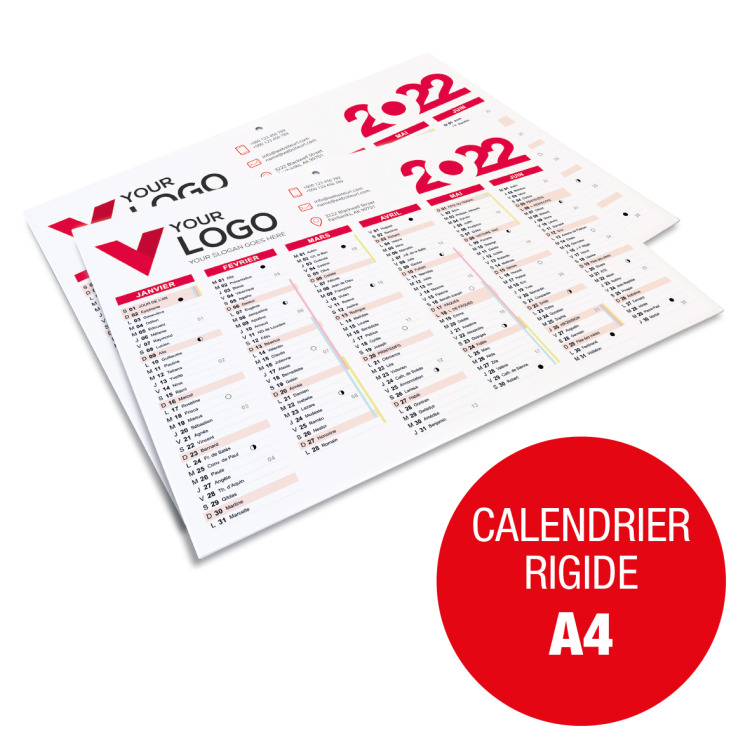 Calendrier Rigide A4