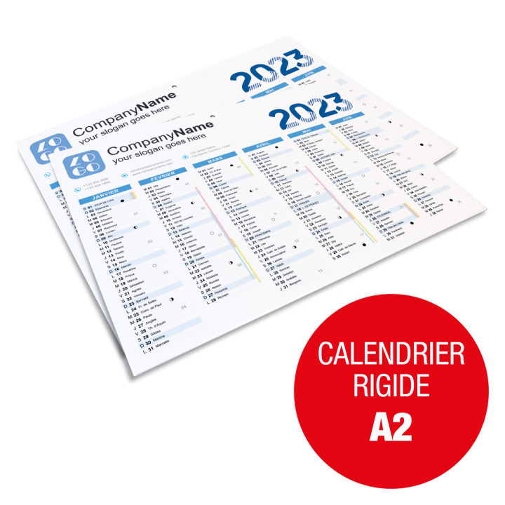 Calendriers rigide A2