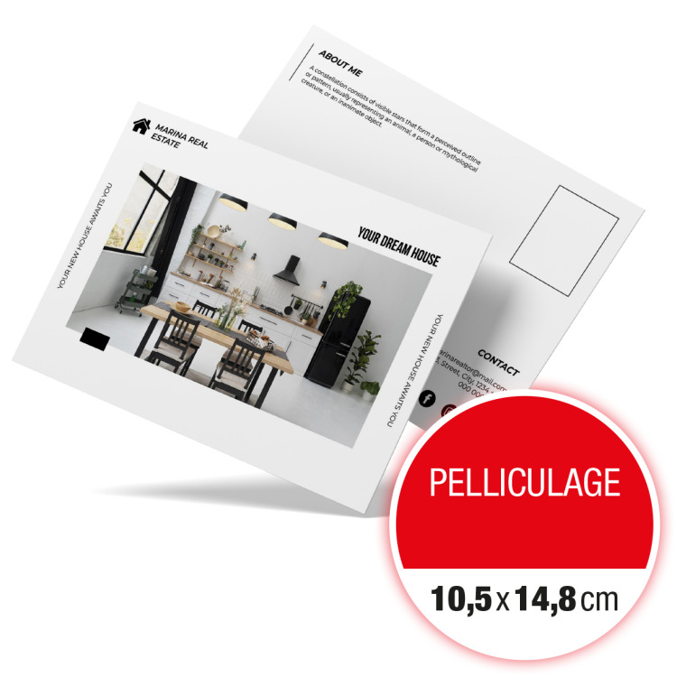 Cartes Pelliculage 10,5 x 14,8 cm