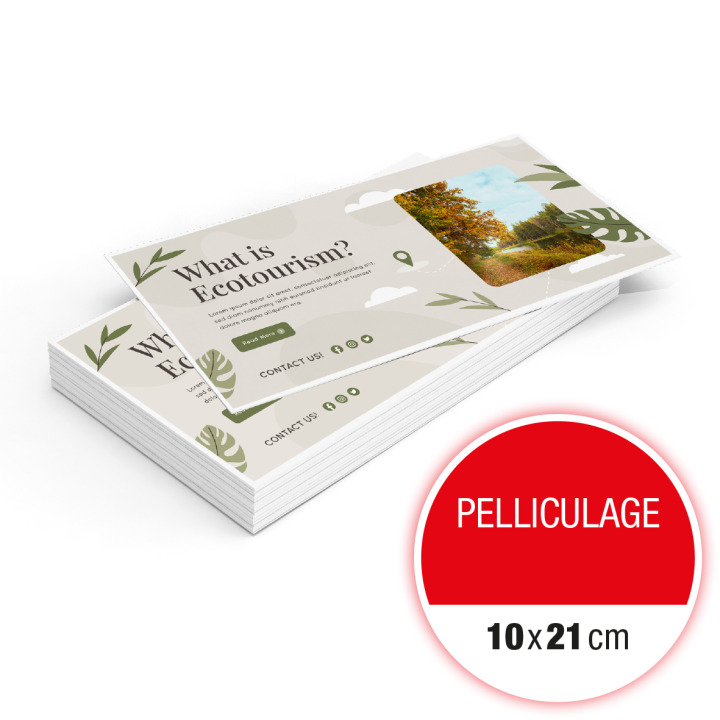 Cartes Pelliculage 10 x 21 cm