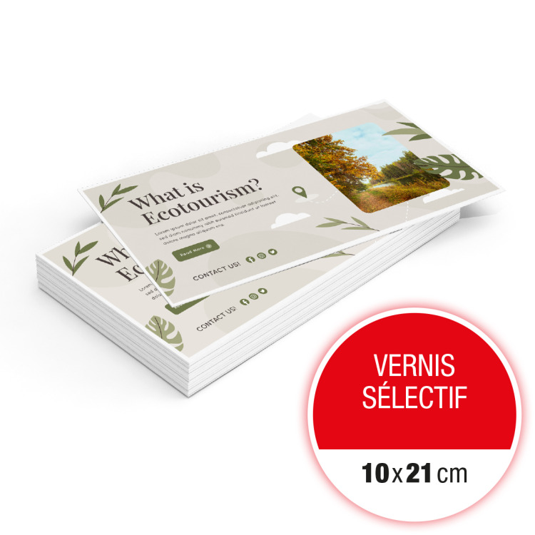 Cartes Vernis sélectif 10 x 21 cm